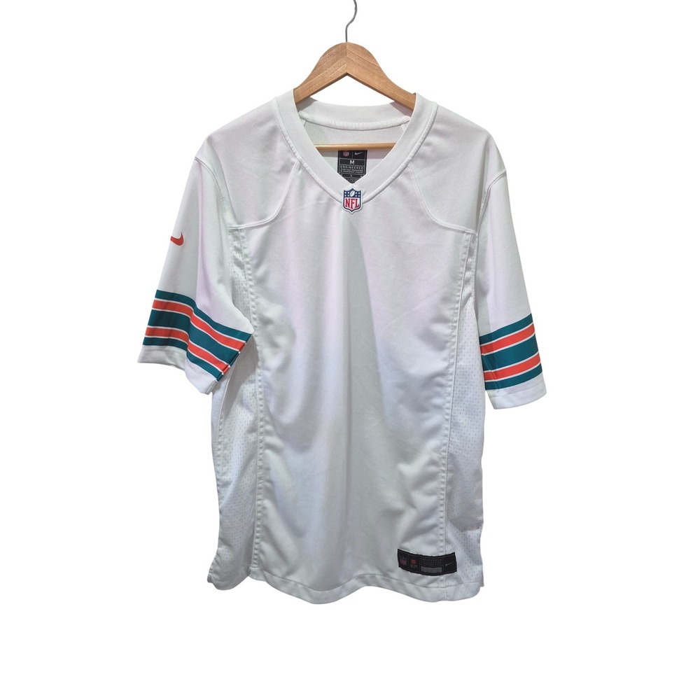 NWOT Nike NFL Miami Dolphins Football Jersey White Orange Teal Mens Medium‎